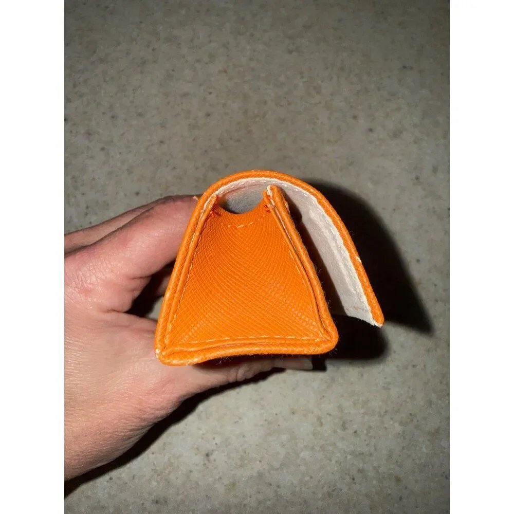 Tory Birch Orange With Gold Logo Reading Glasses Case‎